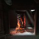 I just loved this visual of legs in a chimney.
